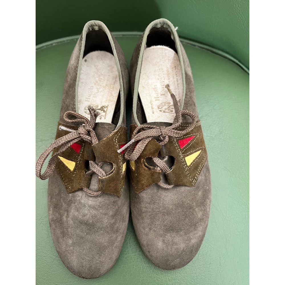 Hush Puppies- Child's Green Suede Shoes